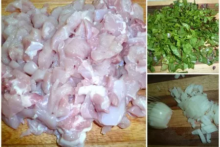 Пирог с куриным мясом, свекольными листьями и кедровыми орешками: шаг 4