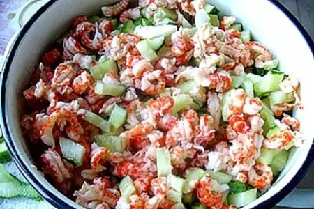 Картофельный салат с раковыми шейками: шаг 4