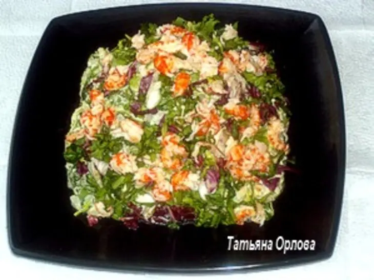 Картофельный салат с раковыми шейками: шаг 5