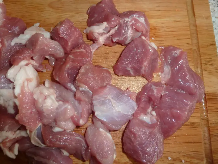 Нарханги или баранина с овощами: шаг 1