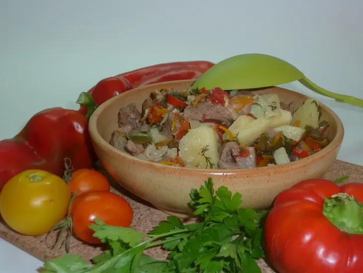 Нарханги или баранина с овощами: шаг 12