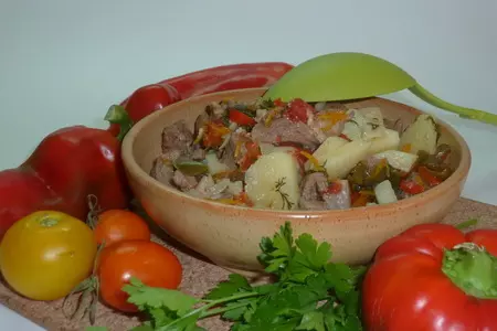 Нарханги или баранина с овощами: шаг 12