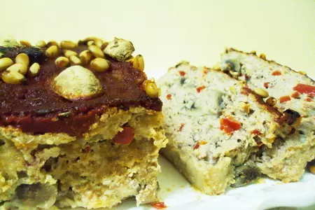 Мясной хлебец с грибами и перцем.: шаг 9