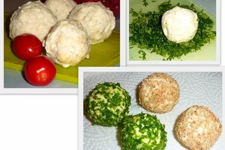 Закуска-шарики с брынзой и помидорками черри: шаг 2