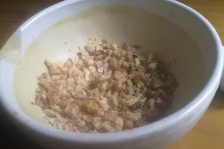 Медовый кекс с грецкими орехами, финиками и бананами: шаг 6