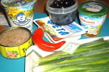 Тарталетки с тунцом и маслинами: шаг 1