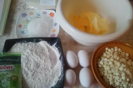 Тимьяновый кекс с белым шоколадом: шаг 2