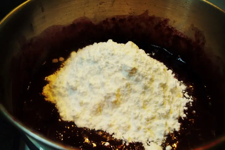 Plum chiffon pie (cливовый шифоновый пирог).: шаг 5