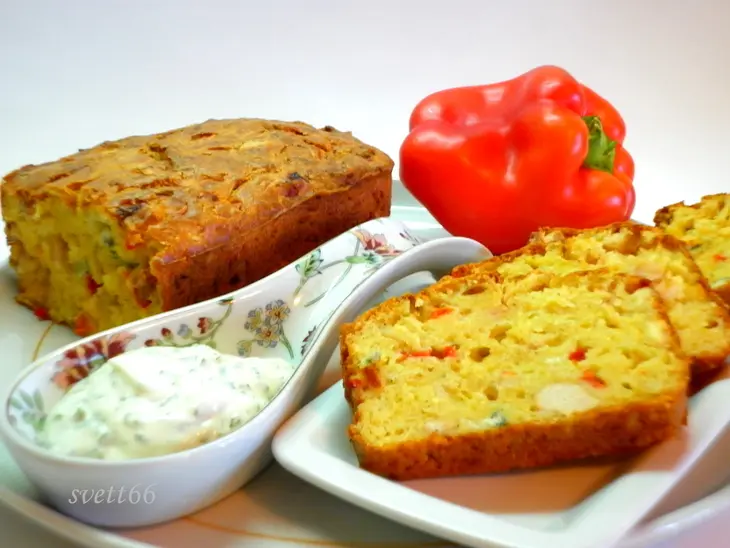 Закусочный  кекс с кабачком, сыром и курицей: шаг 13