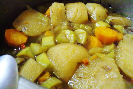Бархатный овощной суп-пюре с яблоками.: шаг 3