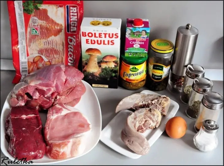 Мясной террин с печёночным паштетом: шаг 9