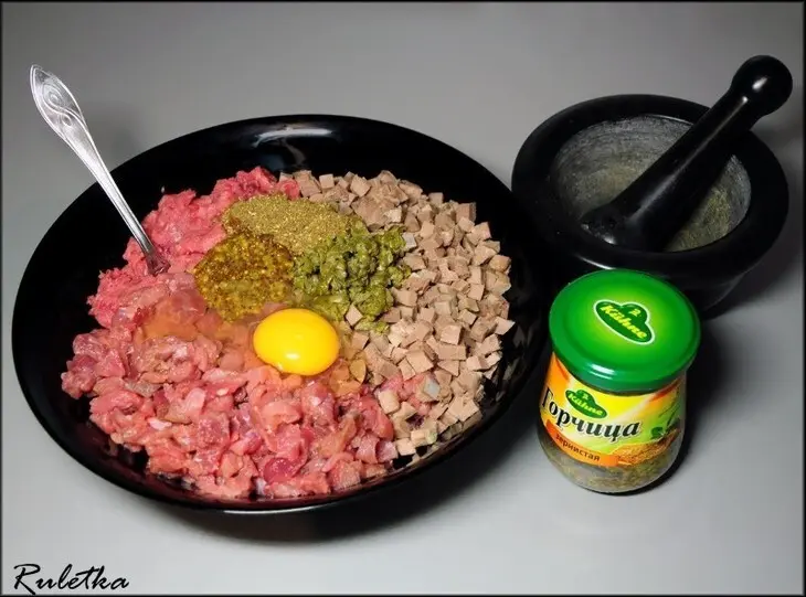 Мясной террин с печёночным паштетом: шаг 12