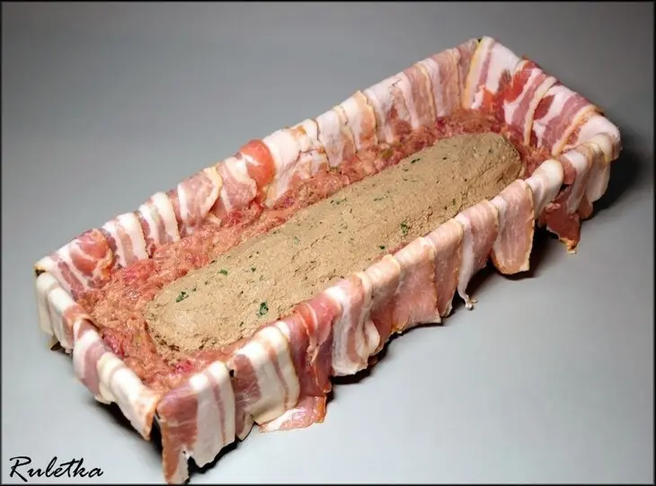 Мясной террин с печёночным паштетом: шаг 15