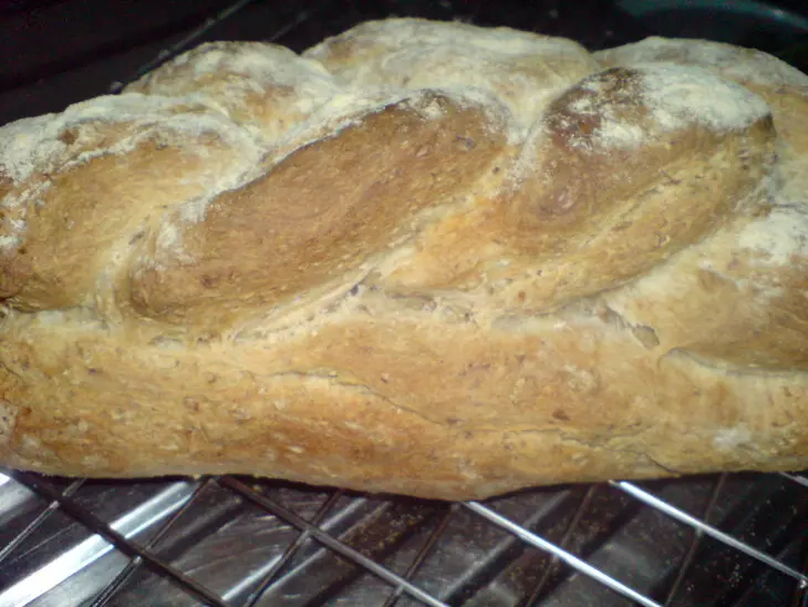 Хлеб с ...косичкой/ pane rustico: шаг 7