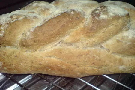 Хлеб с ...косичкой/ pane rustico: шаг 7
