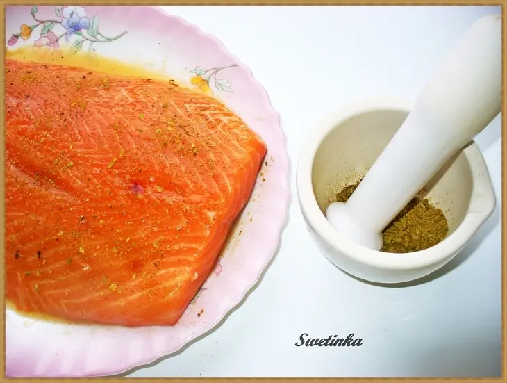 Семга в медово-яблочном соку «королева вкусноты»: шаг 4