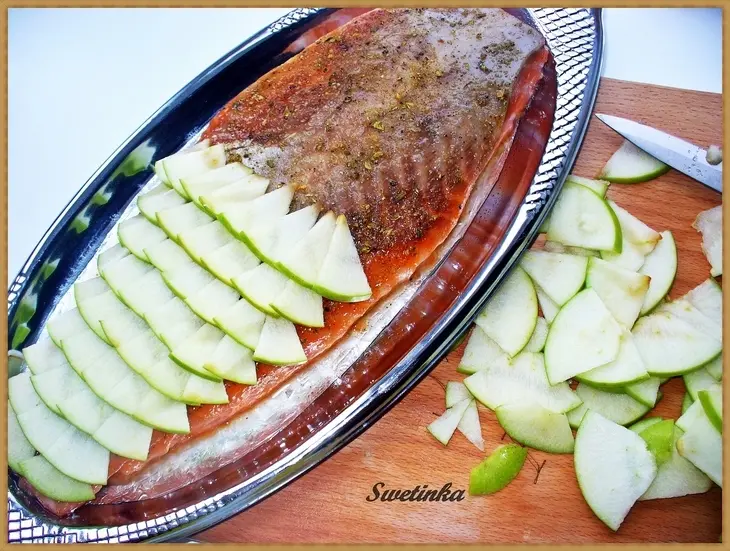 Семга в медово-яблочном соку «королева вкусноты»: шаг 5