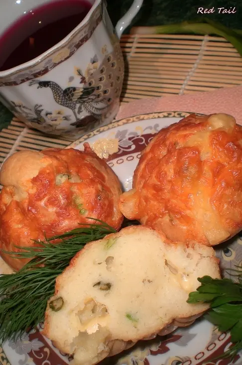 Сырные маффины с зеленым луком: шаг 1