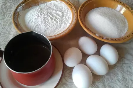 Торт кофейный с медово-миндальным кремом: шаг 1
