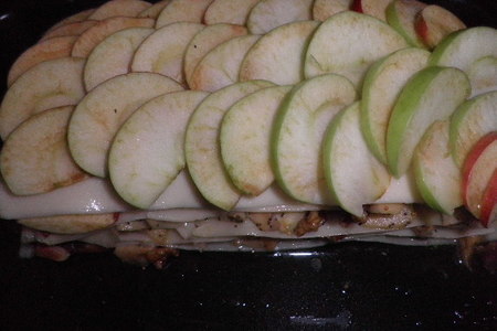 Яблочная лазанья с изюмом и орехами.: шаг 7