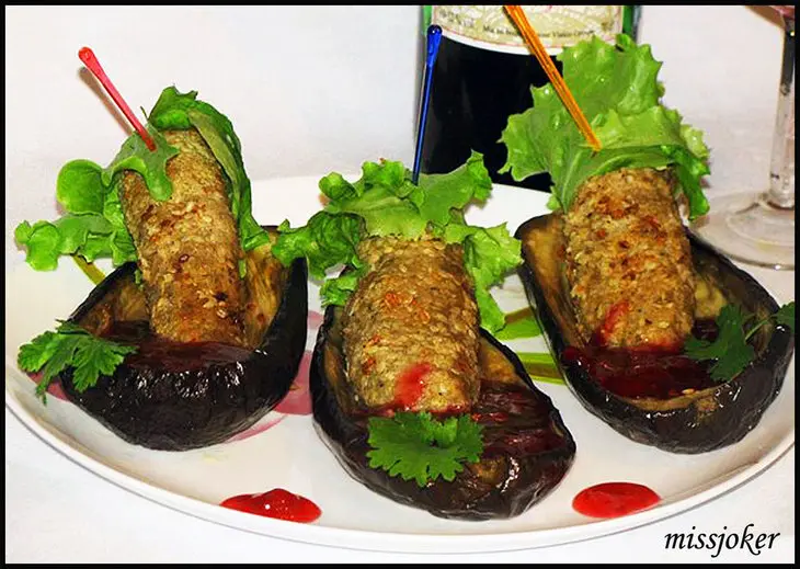 Мясные сигары с пьяной смородиной в баклажановых пепельницах /дуэльные: шаг 9