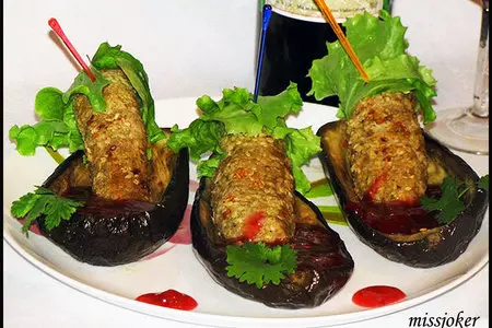 Мясные сигары с пьяной смородиной в баклажановых пепельницах /дуэльные: шаг 9