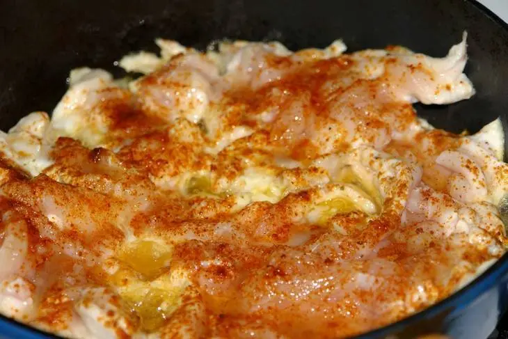 Курица с грибами и китайской спаржевой фасолью: шаг 1