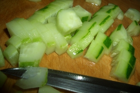 Салат из кабачков с огурцами (консервация): шаг 3