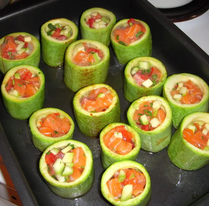 Кабачковые стопочки с сёмгой: шаг 7