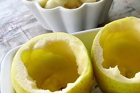 Яблоки, фаршированные индейкой с яблочно-медовым соусом: шаг 6