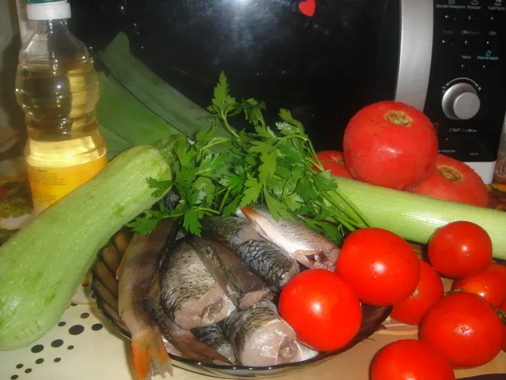 Рыба, запеченная с овощами: шаг 1
