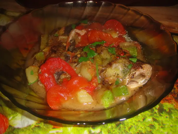 Рыба, запеченная с овощами: шаг 3