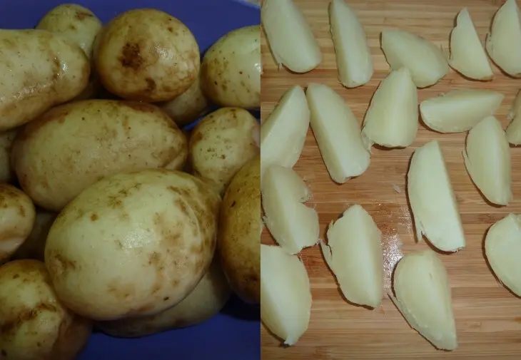 Картофель запеченный с маслятами, луком и печеным чесноком: шаг 4