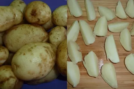 Картофель запеченный с маслятами, луком и печеным чесноком: шаг 4
