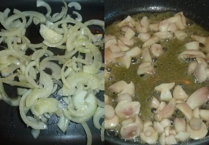 Картофель запеченный с маслятами, луком и печеным чесноком: шаг 5