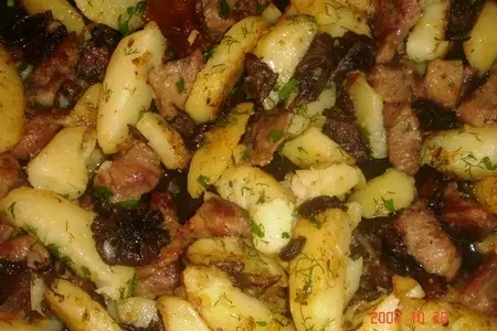 Картошечка с грибами и мясом: шаг 1