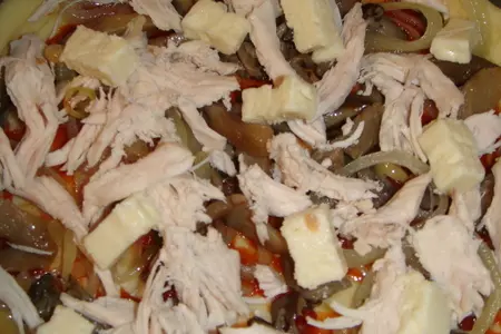 Пицца картофельная с курицей и грибами: шаг 4
