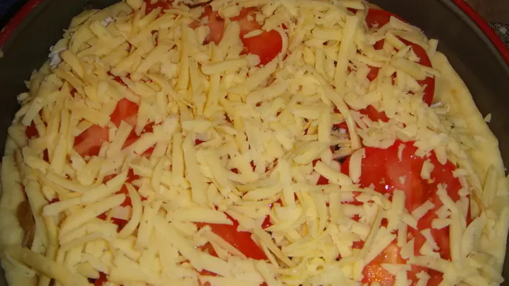 Пицца картофельная с курицей и грибами: шаг 5
