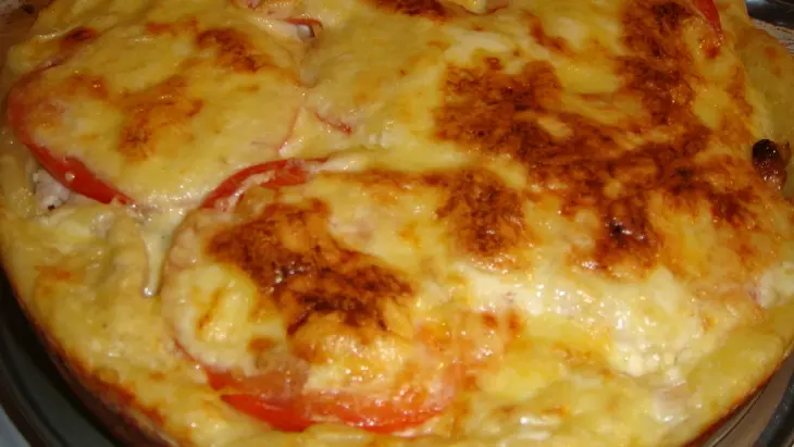 Пицца картофельная с курицей и грибами: шаг 6