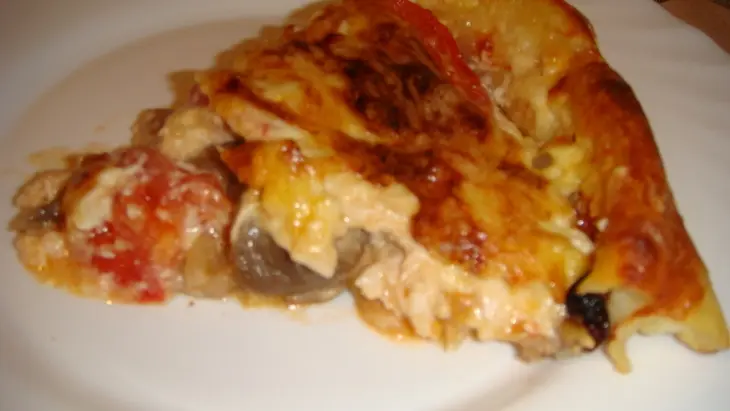 Пицца картофельная с курицей и грибами: шаг 7