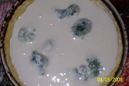 Киш с кетой и брокколи: шаг 5