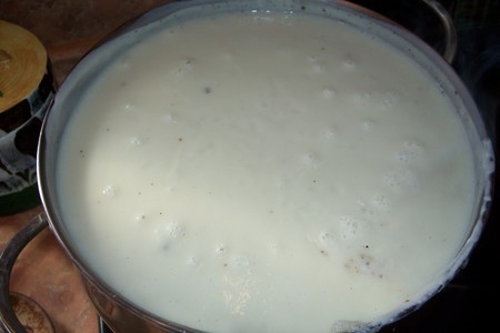 Крем-суп из цветной капусты с голубым сыром по мотивам  " дюбарри": шаг 7