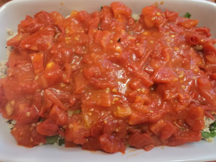 Запеканка из баклажанов с вареным мясом: шаг 3
