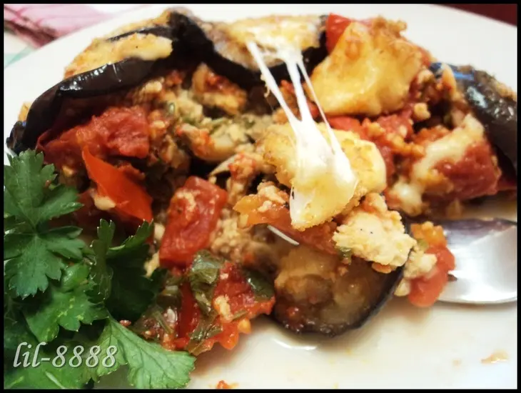 Запеканка из баклажанов с вареным мясом: шаг 6