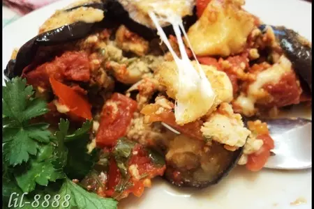 Запеканка из баклажанов с вареным мясом: шаг 6