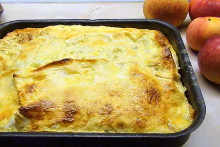 Быстрый пирог из лаваша с яблоками, изюмом и виноградом «гости на пороге».: шаг 6