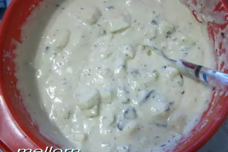 Кексы на ряженки с яблоками и шоколадом: шаг 5