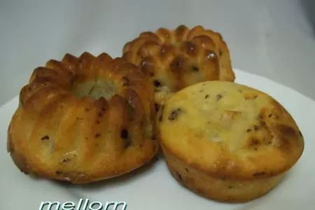 Кексы на ряженки с яблоками и шоколадом: шаг 6