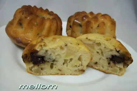Кексы на ряженки с яблоками и шоколадом: шаг 7
