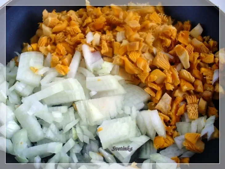 Суфле с белыми грибами и курицей «грибной оскар»: шаг 4